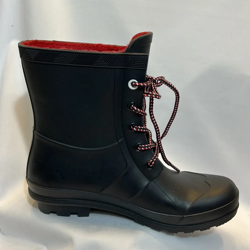 Tommy Hilfiger Rain Boots-Black-Size 6-  NWT No Box